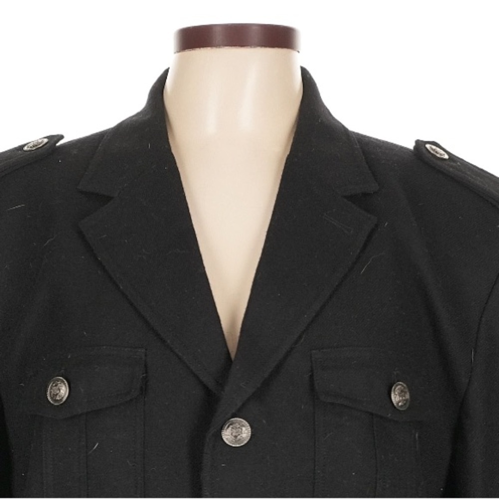 Unisex Classic Black Military Field Jacket - Picture 5 of 5